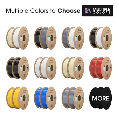 Image of eSUN PLA+ Filament 1.75mm, 3D Printer Filament PLA Plus, Dimensional Accuracy + /- 0.03mm, 1KG per Spool, 2 Spools 3D Printing Filament, White