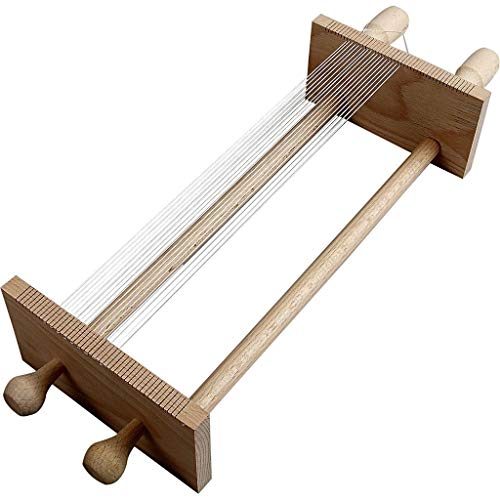 EMI CRAFT - Instrumento de tejer para perlas; largo: 26 cm; ancho: 11,5 cm, 1 unidad  Para realizar joyas como pulseras o para manualidades  Color: madera natural
