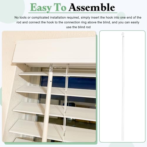 Tige de store vertical anti-blocage 61 cm pour commande de rideau - 6