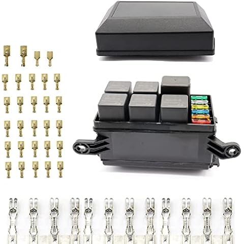 Tiardey 2-Slot Fuse Relay Box with Relays and Fuses Cover