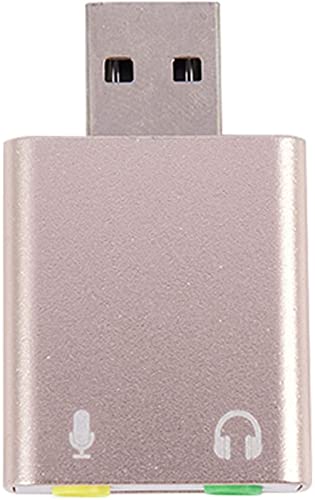 Generico Tarjeta de sonido USB 7.1 USB externa a jack de 3,5 mm para auriculares estéreo audio Mic tarjeta de sonido para PC ordenador portátil. Deft ha sido procesado