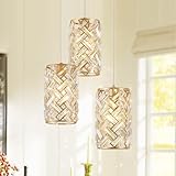 CATINER 3-Light Gold Crystal Pendant