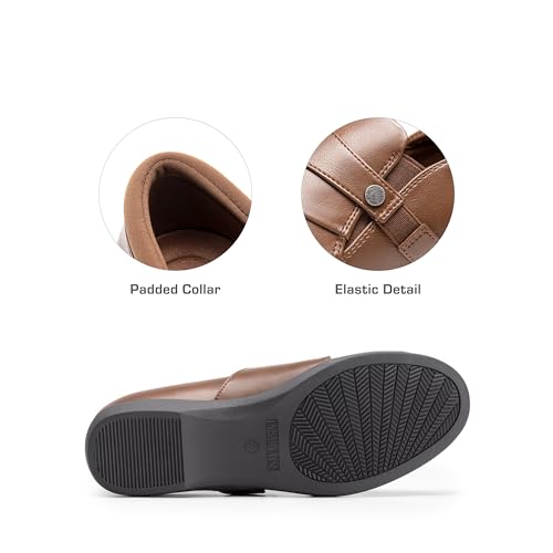 Image of DREAM PAIRS Loafer for Women Slip-on Comfortable Dressy Loafers Business Casual Work Office Loafer Shoes Faux Leather Round Toe with Arch Support