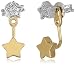 Fossil Sterling Silver Star Earrings Jacket