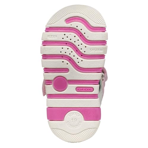 Geox B Sandal Iupidoo Gir - Sandalo Baby - Madchen, White/Fuchsia, - 2