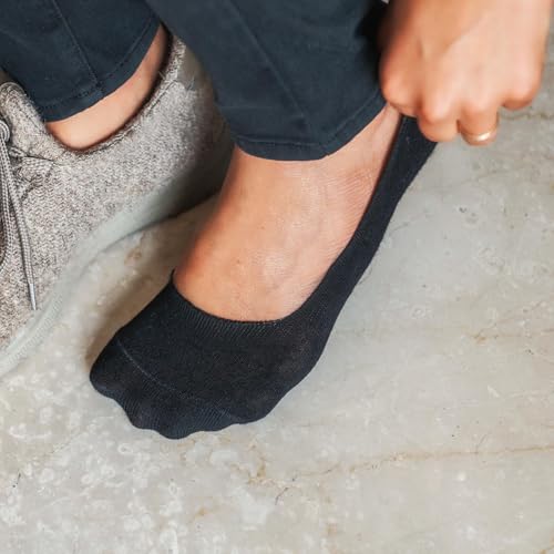 Image of HEELIUM Bamboo No Show Socks for Men | Odour Free & Breathable | 3X Softer Than Cotton Socks | Low Cut Socks | Size (UK 6-10)