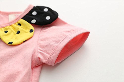 Image of Mud Kingdom Toddler Little Girls T-Shirts Colorful Love Heart Printing Ruffle Sleeve Valentine's Day Tees Casual Summer