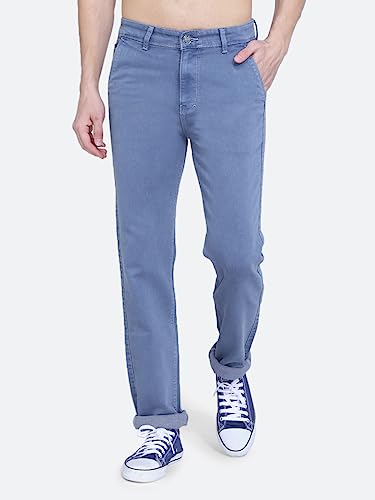 Image of Mid Waist Heavy Weight Stretchable Denim Material Front Cross Pocket Comfort Fit Jeans Pant for Men