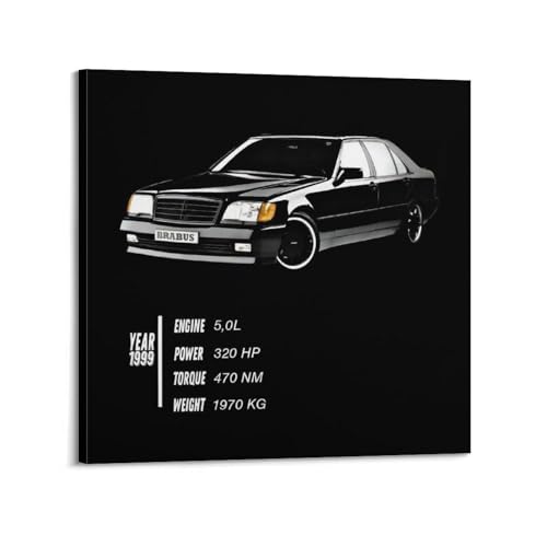 Décoration murale moderne S-Class W140 S600 pour cave, salle de jeux et chambre
