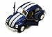 KiNSMART - 1967 Volkswagen Classic Beetle 5 Inch 1:32 Scale Die Cast Metal Model Toy Set Of 4 w/ Racing Strips