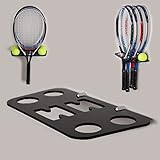 WANLIAN Wall Mounted Racket Rack Tennis Racket Storage Rack Acrylic Wall Mounted Racket Rack Tennis Racket Storage Rack Includes Hardware (Black positive)