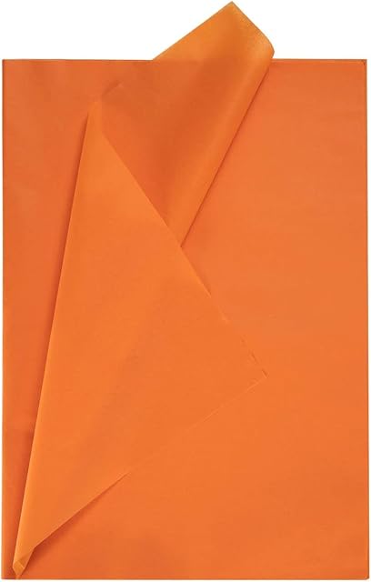 20 Sheets of Orange Tissue Paper-20"x30"(50cmx75cm)-Gift Wrapping Paper- Acid Free-Kids Art and Craft Wrapping Paper Sheets. Orange