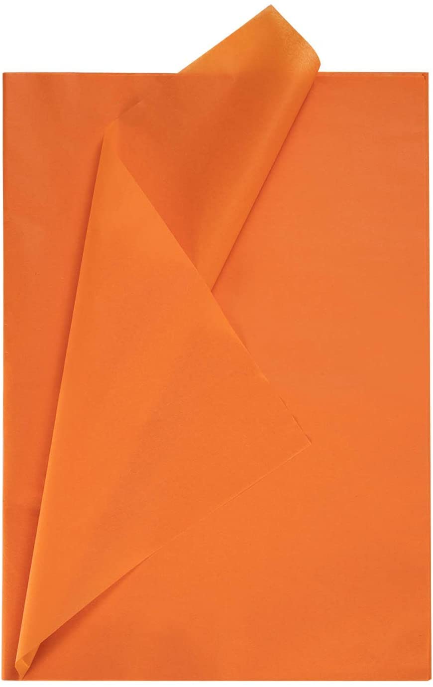 20 Sheets of Orange Tissue Paper-20"x30"(50cmx75cm)-Gift Wrapping Paper- Acid Free-Kids Art and Craft Wrapping Paper Sheets. Orange