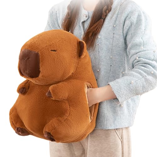 MWZBTG Calentador De Manos De Peluche Animal | Carpincho Abrazo De Manos,Almohadilla Térmica Suave Y Tierna Con Bolsa De Agua Caliente Para Mujeres Y Niños En Tiempo Frío Invierno