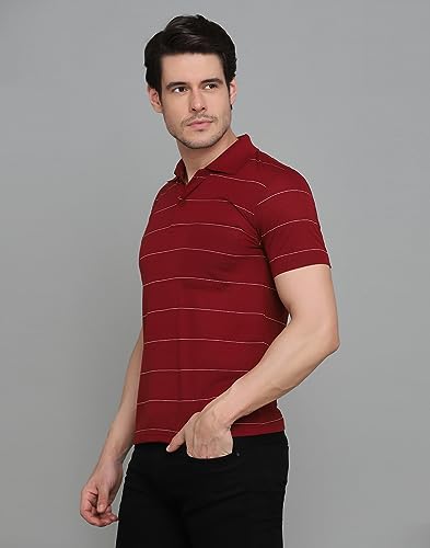 Image of INKKR Striped Polo Neck T-Shirt Dora Combo