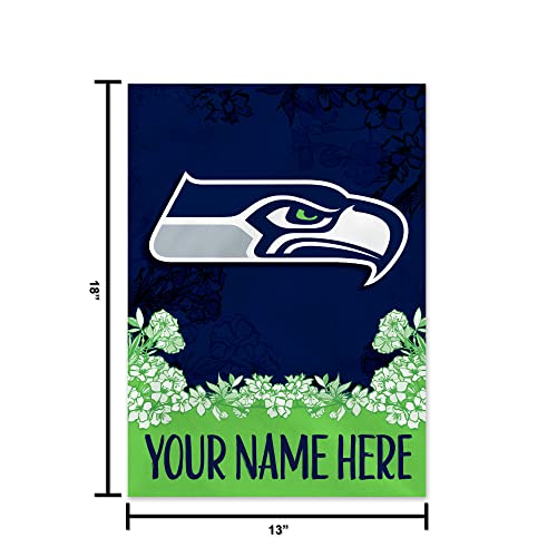 Image of Rico Industries NFL Standard /Primary Personalized 13 inch x 18 inch Double Sided Garden Flag