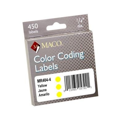 Amazon.com : Maco Color Coding Label (MR404-4) : Printer Labels ...
