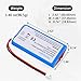 Horbupa 7.4V 2600mAh Li-ion Rechargeable Battery Pack – Port Type: XH2.54-2 Pin Plug, 2S1P Li-ion Batteries for Bluetooth Speakers, Remote Control Toys, Boom Boxes, DVD Players & Outdoor Lights