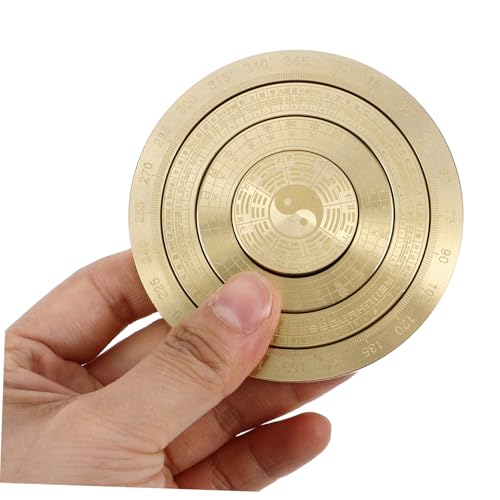 Brújula Feng Shui Bagua Mini Portátil de Latón miniatura 3