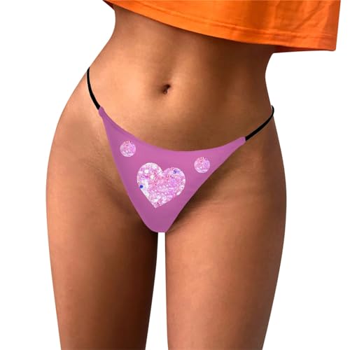 bgyujn Ropa interior para mujer, tangas y tangas para mujer, sexy, transpirable, ropa interior, ropa interior divertida, tangas ligeras, ropa interior para mujer, 1 rosa, talla XL