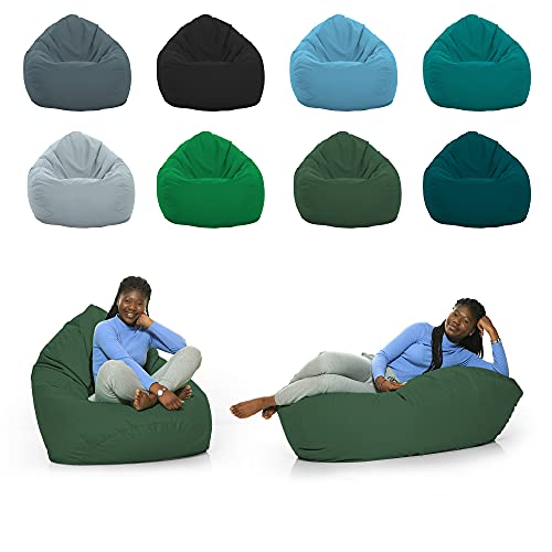 ZainBag.de Pouf Poire Adulte-XXXL Remplissage Fauteuil Pouf Salon Pouf exterieu (Dunkelgrün, XXL) Cover