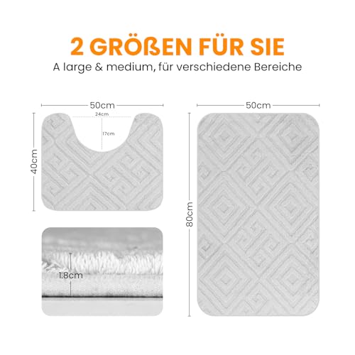 Tapis de bain antidérapant pour éviter les glissades lot de 2