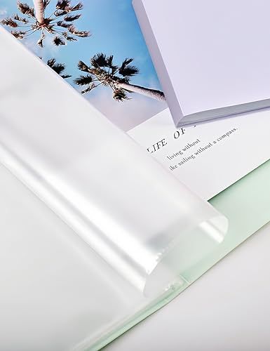 Bepisof Fichário de apresentação de portfólio artístico de 30 bolsos com mangas de plástico, pasta d