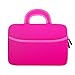 Produktbild MoKo Universal 7-8 Zoll Tablet Tasche, Neoprene Handtasche Tragetasche Wallet Bag Kompatibel mit Fire 7 2019/2017, Fire HD 8 2016, Fire Kids Edition 7" 5 Gen. 2015, Kindle 8 Gen. 2016, Magenta