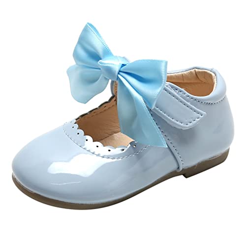 Toddler Flower Girl Dress Shoes Patent Bow Mary Jane Ballet Flats Wedding Party School Mary Janes Shoes for Girls
