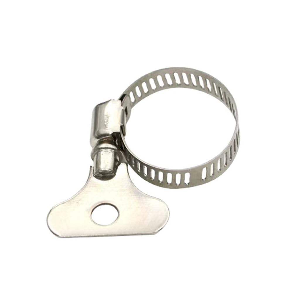A Wide Range of Bulk Pipe Clamps, 2pcs Worm Gear 6-95mm Adjustable Key Clamp Hose Clip Stainless Steel for Water Pipe Automotive Mechanical(65 89 mm)