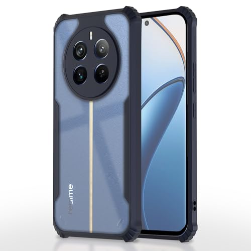 Image of Pikkme Realme 12 Pro 5G / Realme 12 Pro Plus 5G Back Cover | Crystal Clear Transparent Back | Ultra Hyrbid | Full Camera Protection | Raised Edge | Bumper Back Case (Blue)
