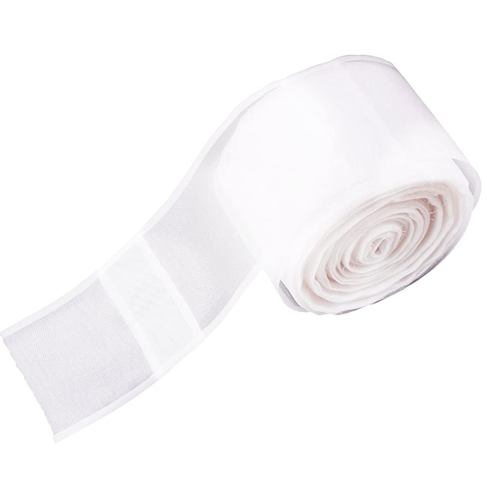 Wudaizhi White Rufflette Curtain Tape Curtain Transparent Tape Pencil Pleat Curtain Header Tape For Detachable Curtain (2M)