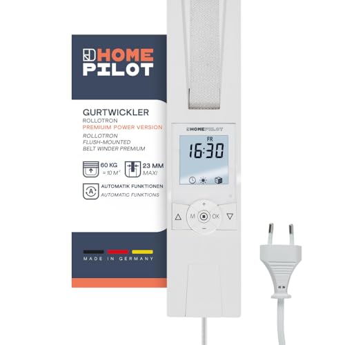 Home Pilot - Power Version | Gurtwickler Premium für schwere Rollläden (bis 60 kg) und großem Gurtkasten - 10172360