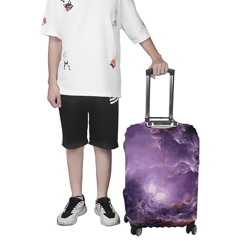 Housse de protection pour valise violette M bagage extensible - 7