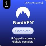 NordVPN Completo, 1-Anno, VPN e Cybersecurity Software, Codice Digitale