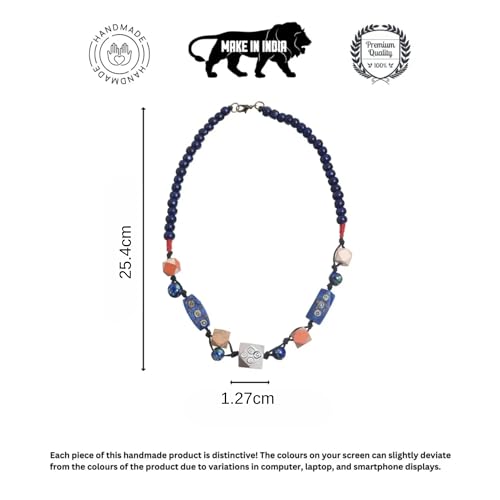 Image of AAKRITI ART CREATIONS Boho Tribal Handcrafted Ethnic Necklace Collection | Mandala, Dreamcatcher, Sunburst & Moonstone Designs | Artisan Collar, Lariat & Pendant Statement Jewelry for Women