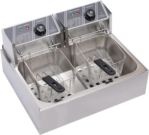 Friggitrice elettrica commerciale, 5,5 l/6 l/12 l, friggitrice professionale, con zone fredde, in acciaio inox, 220 V, per ristoranti rapidi, snack bar, patatine fritte, 12 l
