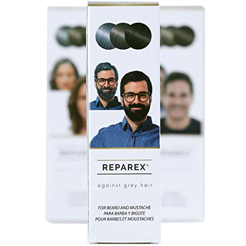 NEW IMPROVED Reparex For Beard and Mustache - No More Gray in the Mirror - Safe and Easy to Use Gray Beard Treatment - Gray Beard Solution - Not a Gray Beard Dye