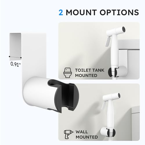 Arofa Matte White Bidet Sprayer for Toilet, Handheld Jet Sprayer Adjustable Water Pressure Muslim Shower with Bidet Hose, Bidets Faucet for Existing Toilets Cloth Diaper Spray for Baby/Feminine Wash by Arofa - Image 5