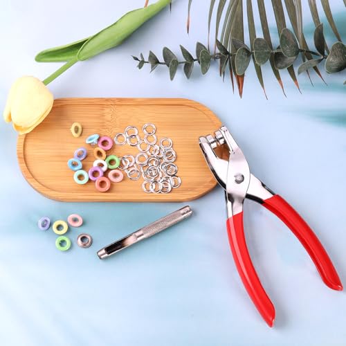 YHNTGB 600 Sets 1/4 Inch Grommet Tool kit with Metal Eyelets Grommet Eyelet Pliers Kit with Installation Tool for Leather Crafts Bag DIY Project 12 Colors by YHNTGB - Image 2