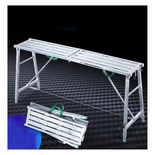 Taburete plegable para caballos, andamio de hierro ajustable, plataforma de trabajo, para decoración del hogar, artículos de elevación, pintura de pared, capacidad de carga: 150 kg