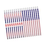 Cabilock 24 pièces Lot de Crayons Drapeaux Nationaux Usa et Royaume-uni Bois Sûr Design Cartoon Mignon pour École Bureau et Récompenses