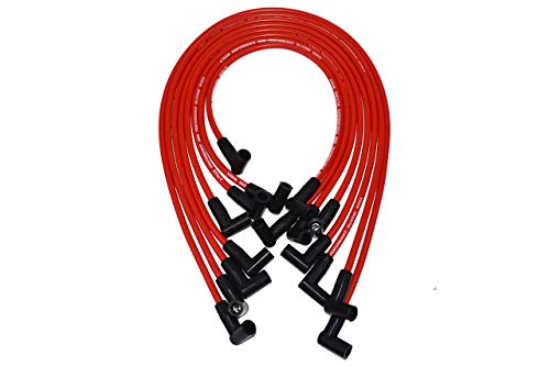 A-Team Performance 8.0mm Plug Wire Set - Red Heat-Resistant Silicone Wire & Boots - Spiral Copper & EMI Shielding - Plug Set for Performance - Compatible with Chevrolet & GMC Small Block V8 283-400 by A-Team Performance - Used condition - US$21.28