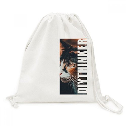 Sac à dos cordon chat marron vintage idéal pour vos balades urbaines et escapades
