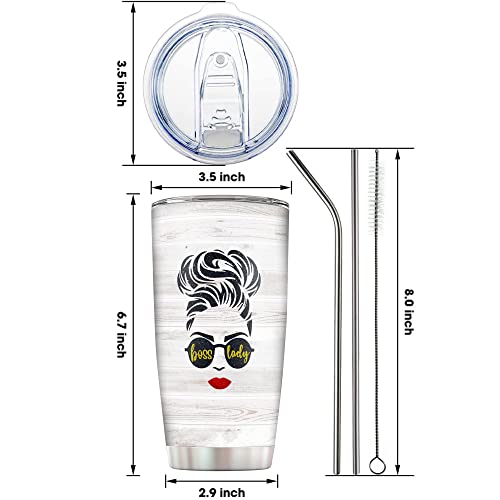 Hymona Boss Gifts For Women Boss Travel Mug Boss Cup World Best Boss Gifts For Female Boss Christmas Birthday Gifts For Women Boss 20 Oz #TOP4