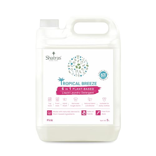 Image of Shatras Pink Lily Liquid Detergent 5 Litre - Concentrated Laundry Liquid for Fabric Care, Suitable for Top-Load & Front-Load Washing Machines and Hand Wash