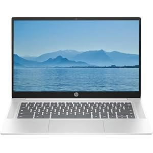 HP 2026 Lightweight Portable Chromebook, 14” HD IPS Display, Intel Quad-Core N Processor Up to 3.70GHz, 4GB DDR5, 128GB SSD Storage, Ultra-Fast 6th Gen WiFi, Chrome OS, Pastel Silver, Renewed