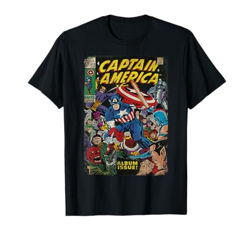 Marvel Captain America Avengers Comic Cover Camiseta
