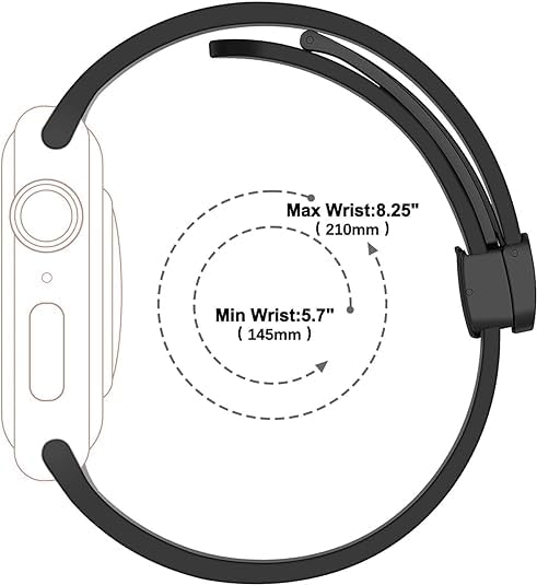 Image of Soft Silicone Sport Band Compatible with Apple Watch Ultra 49mm 45mm 44mm 42mm Magnetic Clasp Adjustable Strap For iWatch Series 10 9 8 7 6 5 4 3 2 1 SE Ultra 2nd gen (Only Strap, No Watch)