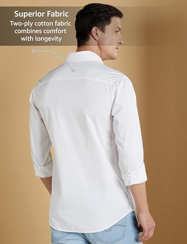 Image of Symbol Premium Men's Casual Cotton Poplin Shirt (Regular Fit)
